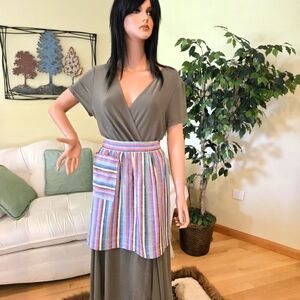 Vintage. Handmade, Striped Multicolor Women's Apron